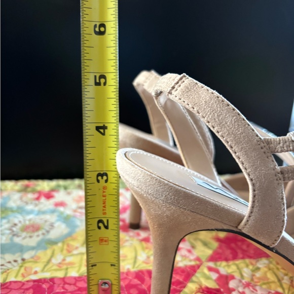 Nina Tansy Beige Suede Heels - Picture 6 of 8
